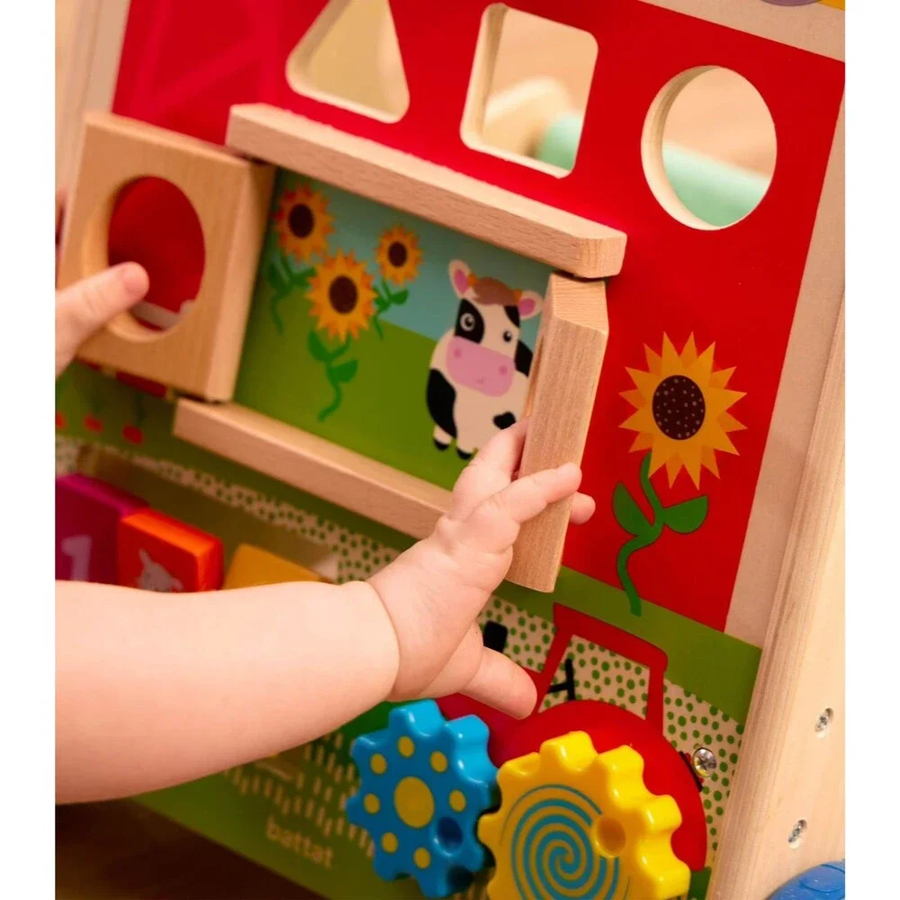 Battat Farm Footsteps Wooden Activity Baby Toddler Walker 12 Months+ NEW
